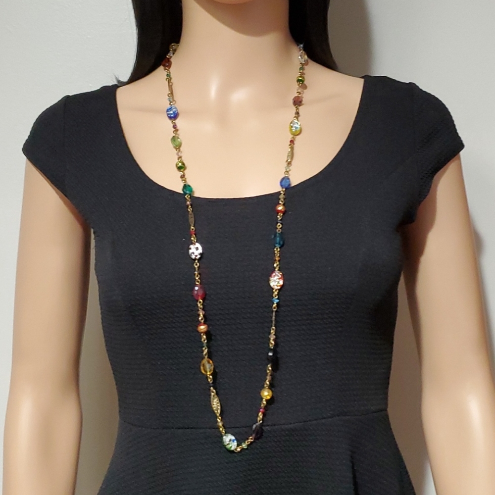 Premier Designs Multi Colored Beads Necklace - image 5